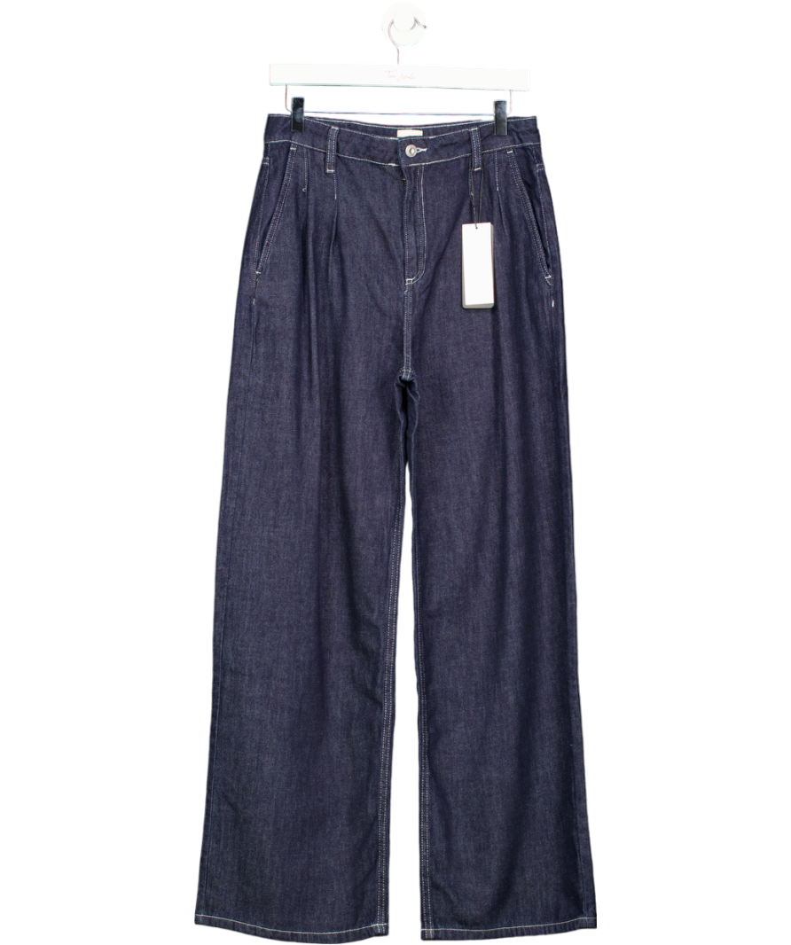 French Connection Blue Finley Denim Wide Leg Jeans UK 10