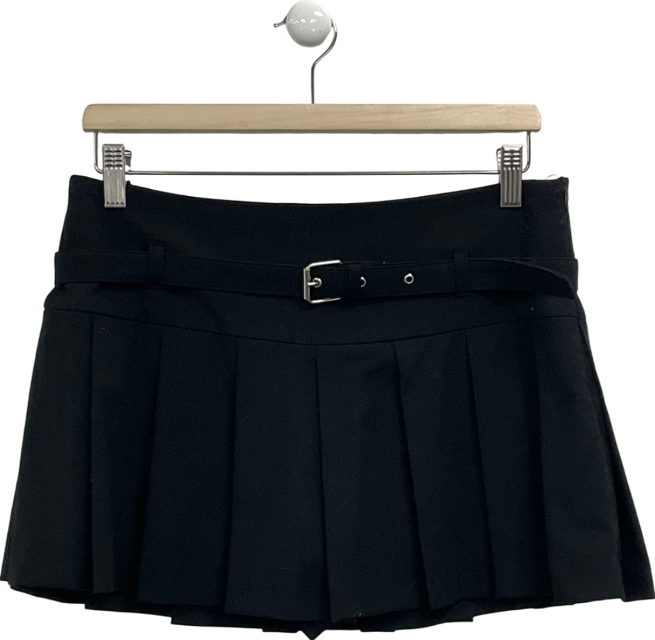 ZARA Black Pleated Skort UK M