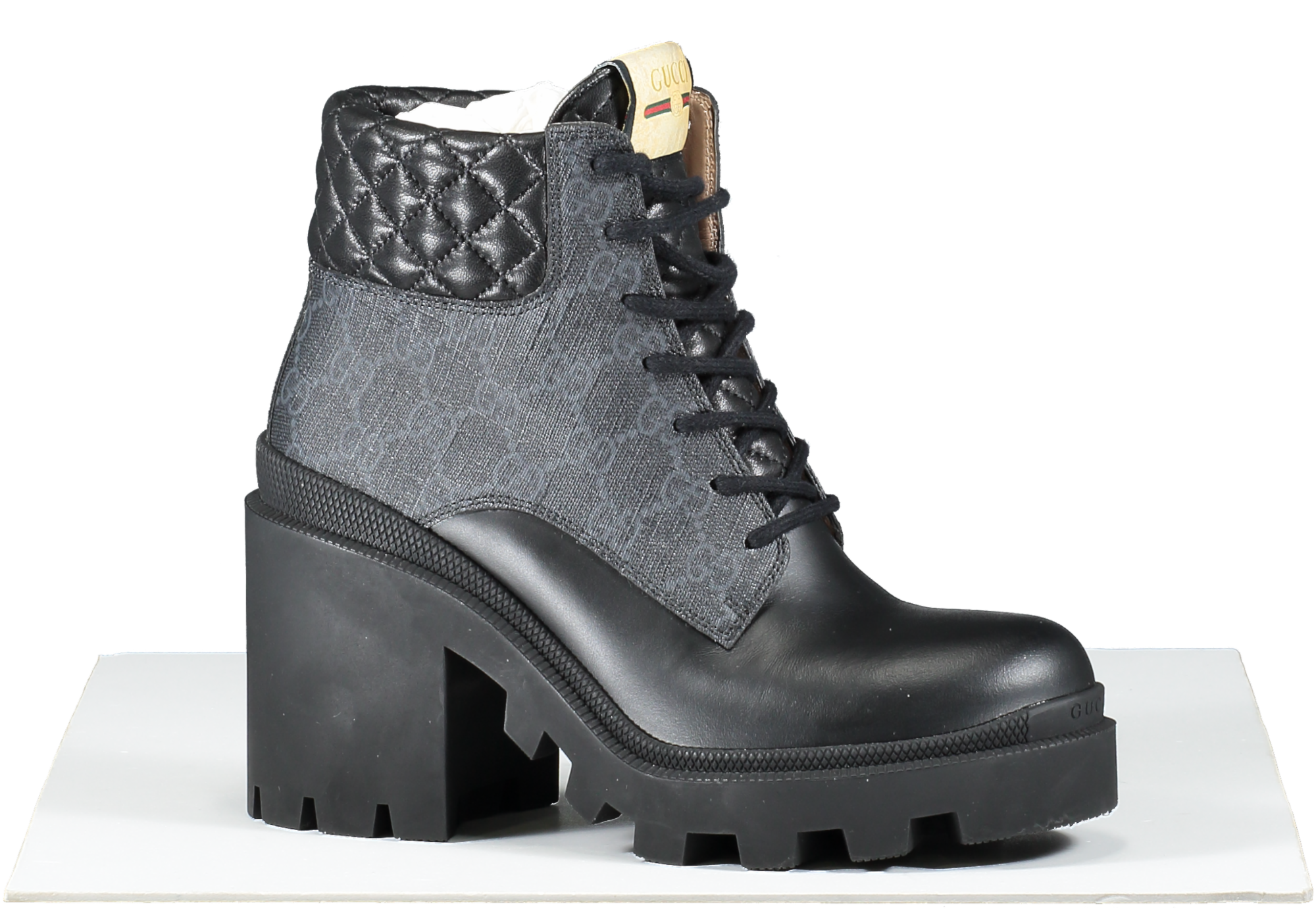 Gucci Gg Ankle Boot In Black Supreme Canvas UK 4.5 EU 37.5 👠