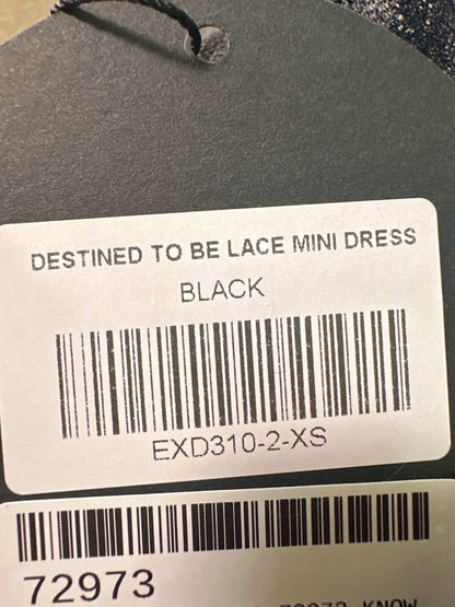 White Fox Black Destined To Be Lace Mini Dress UK XS