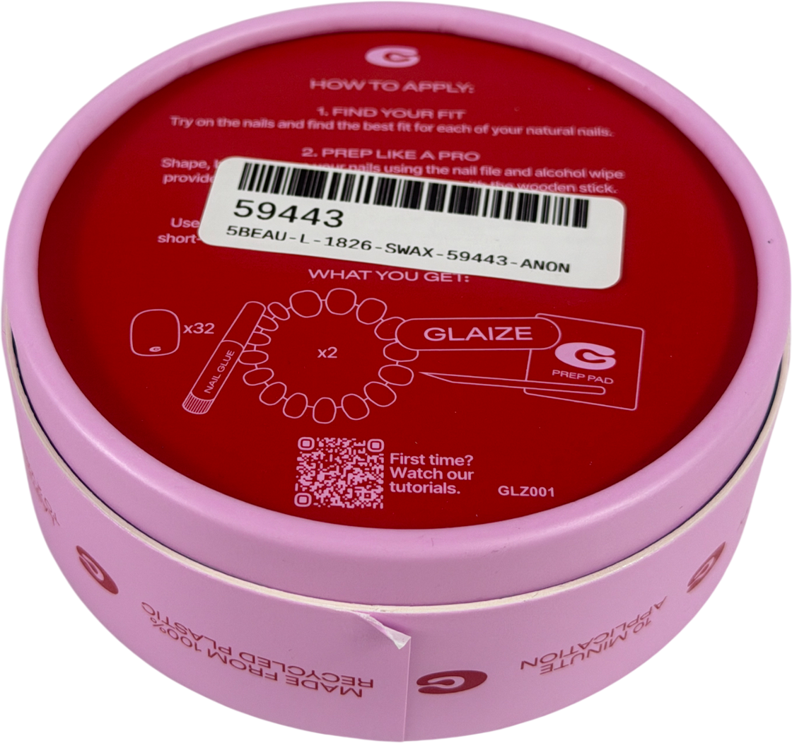 Glaize Press On Nails Back French Tip 32