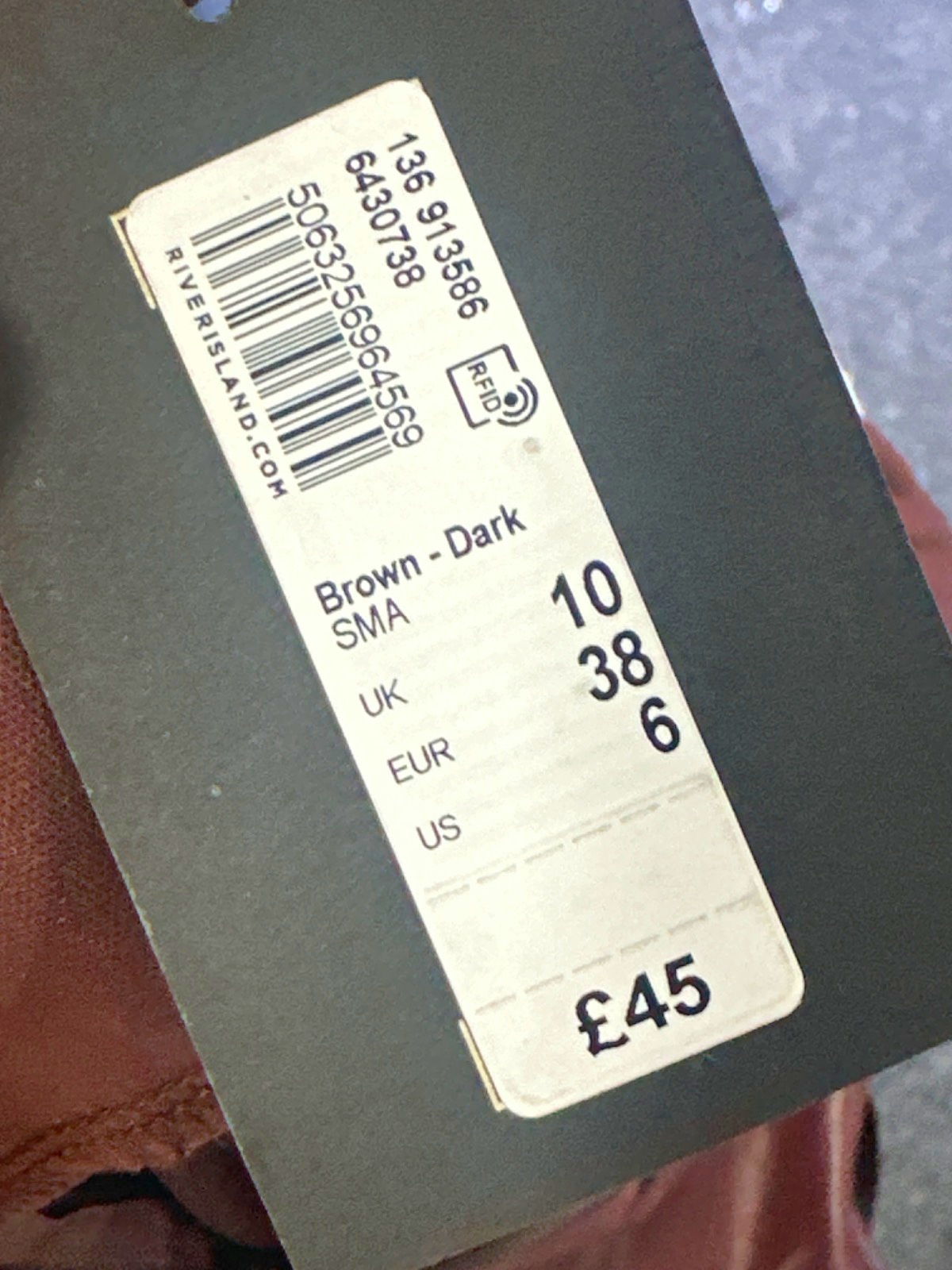 River Island Dark Brown Sleeveless Dress UK 10