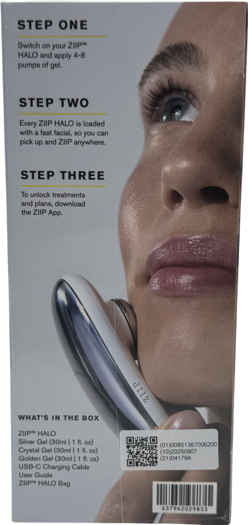 ZIIP Halo 2.0 All In One Microcurrent Facial Device one size