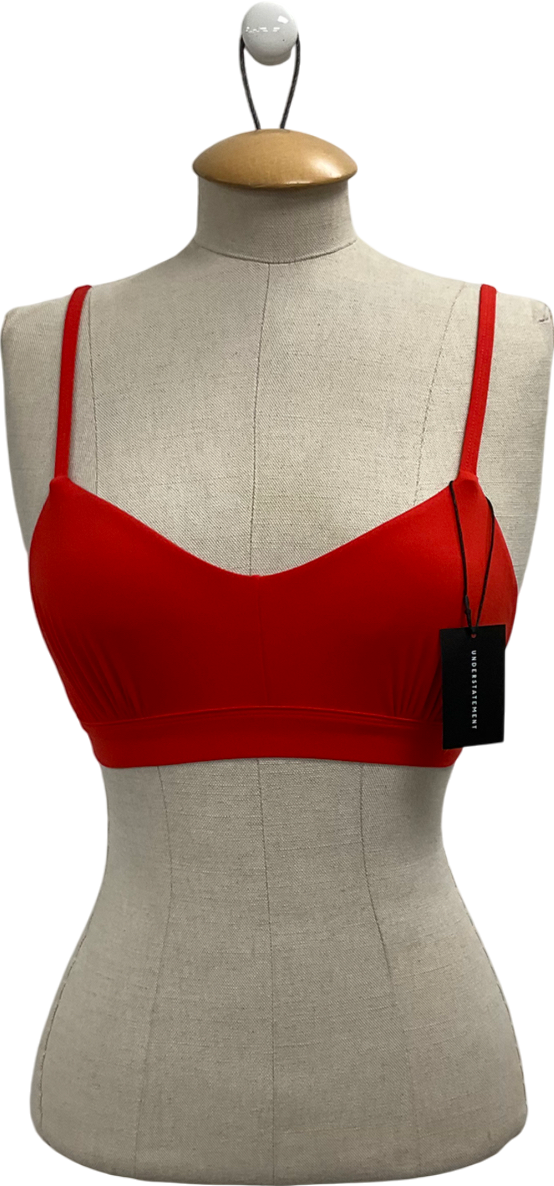 Understatement Red Micro Scoop Bralette UK M