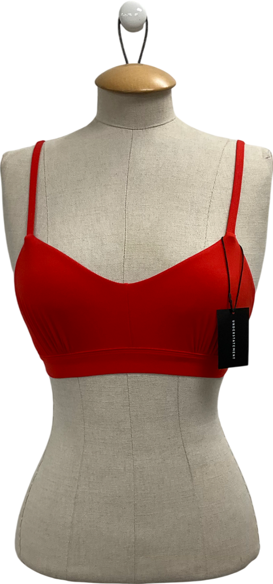 Understatement Red Micro Scoop Bralette UK M