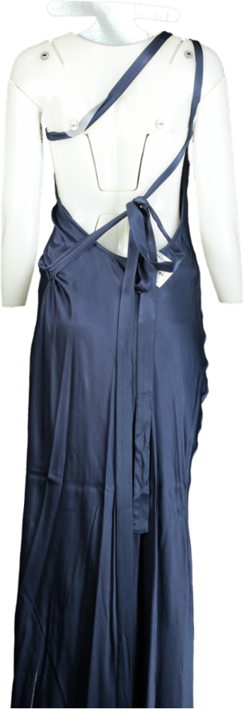 Arcina Ori Navy Asymmetric Maxi Dress XS