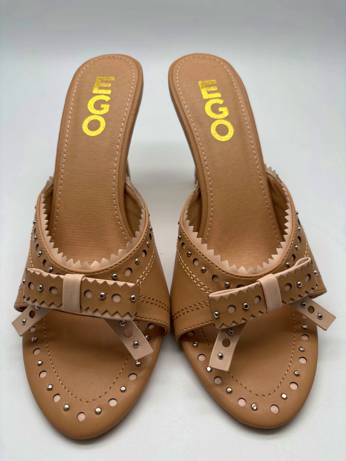 Ego Tan Heeled Mules UK 5