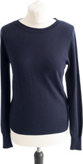 ESSENTIEL ANTWERP Blue Super Soft Fine Wool Blend Jumper UK S