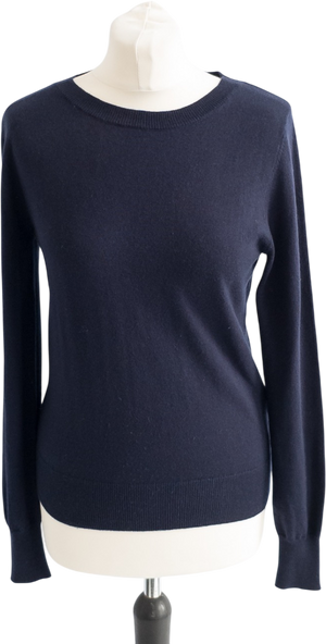 ESSENTIEL ANTWERP Blue Super Soft Fine Wool Blend Jumper UK S