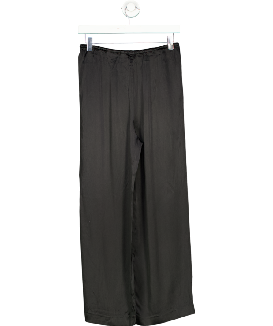 & Other Stories Black Pull On Satin Trousers UK 6