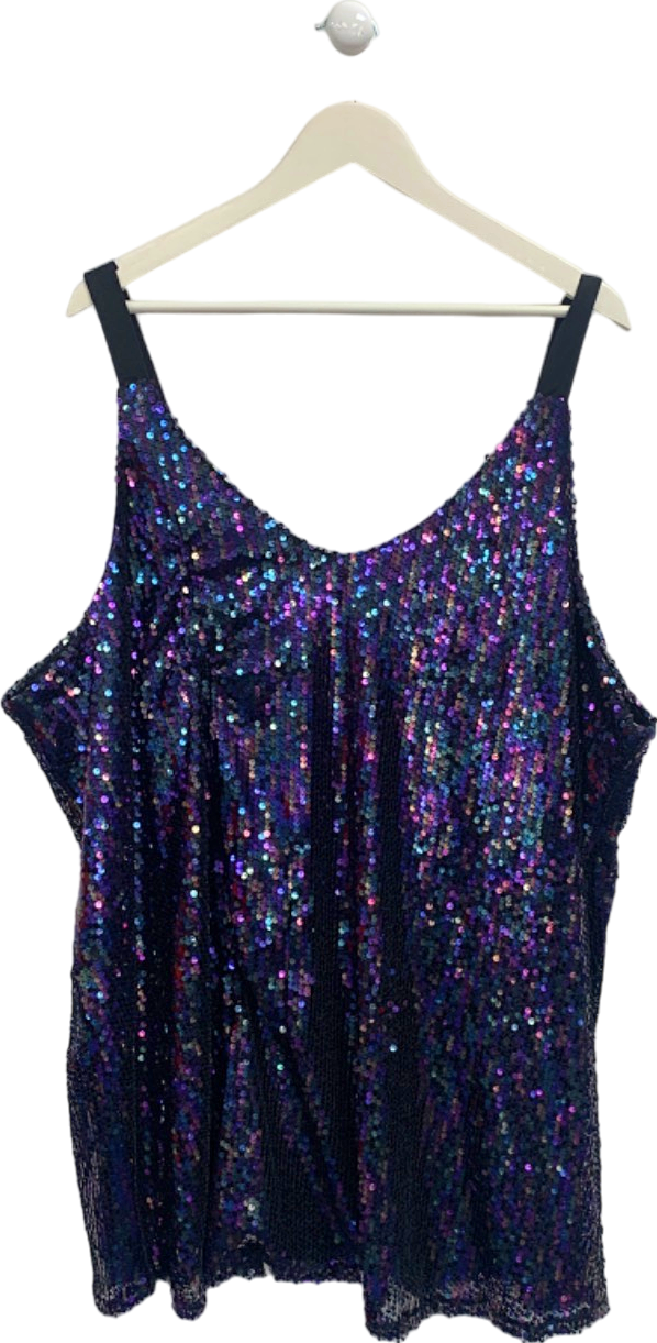 Yours Multicolour Sequin Top UK 26-28