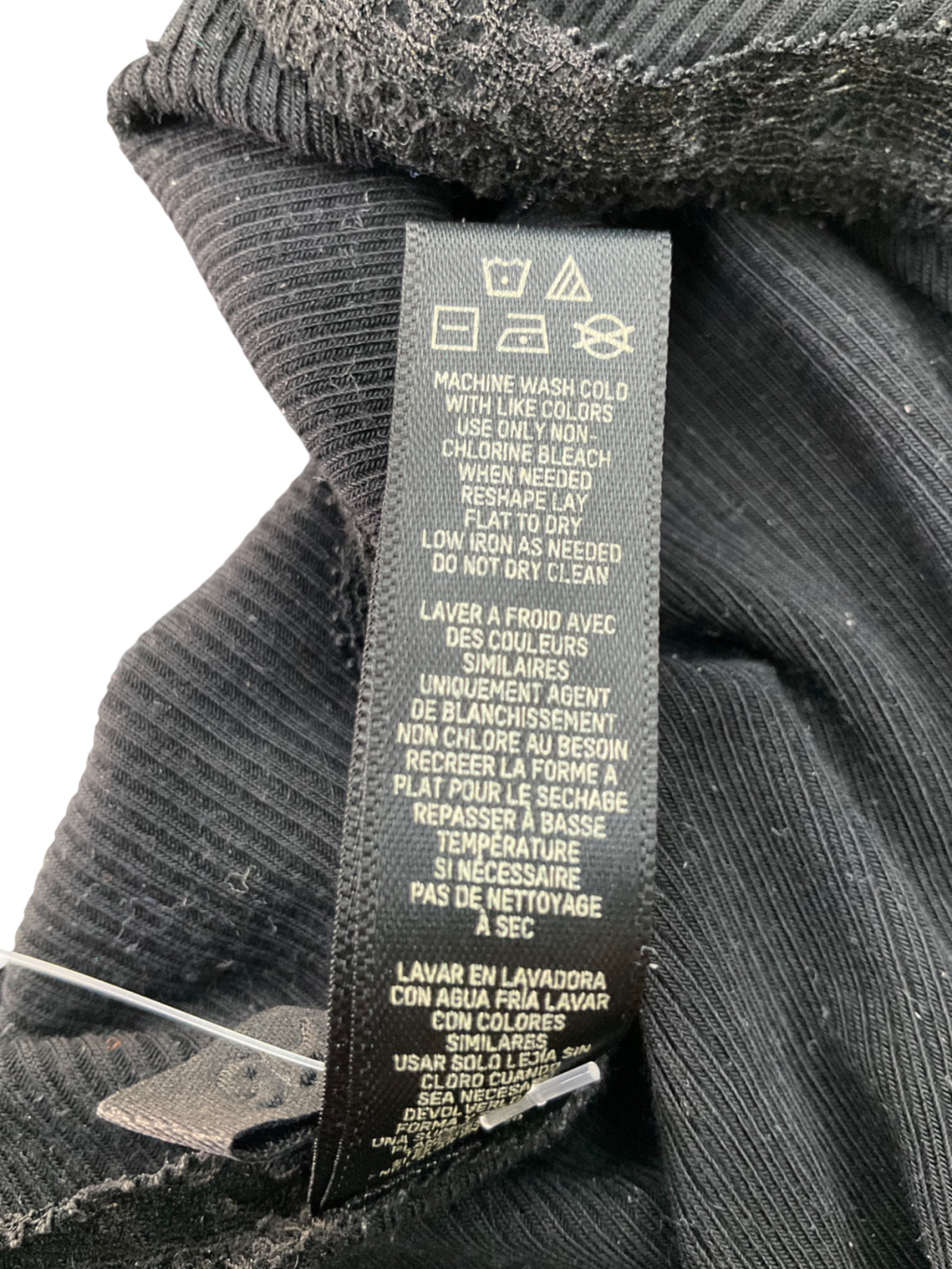 SKIMS Black Slim Fit Lace Trimmed Cami UK M