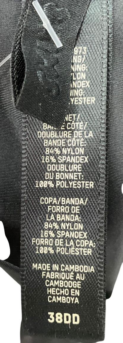 Skandinavisk Black Balconette Push-up Bra UK 38DD