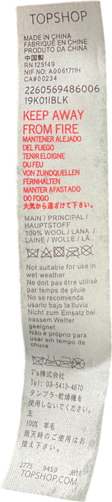 Topshop Black Bucket Hat One Size