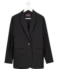 M&S Black Relaxed Single Breasted Blazer UK 12