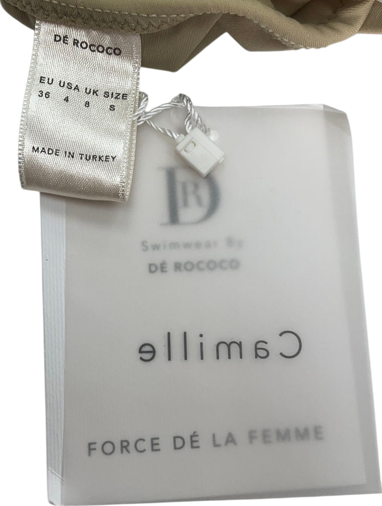 De rococo Beige Camille Swimming Costume UK 8