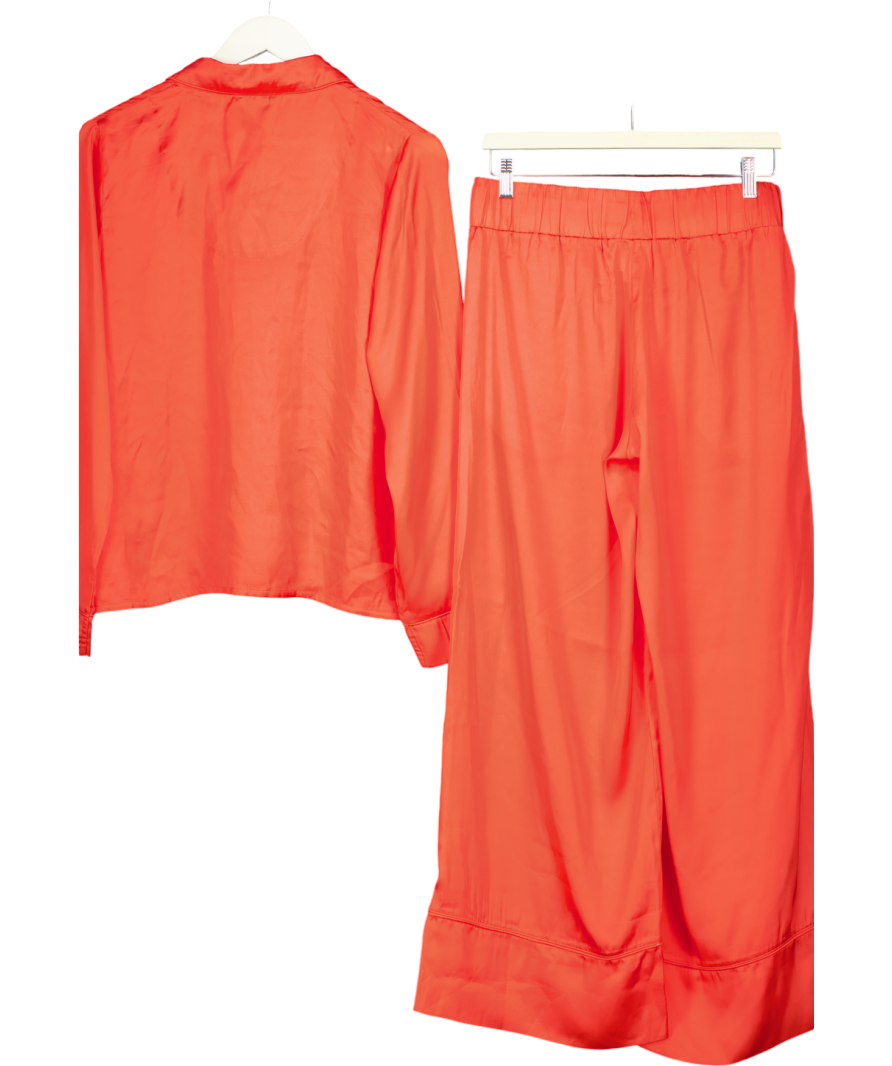 JimJams Orange Satin Pyjama Set With D.c Embroidery UK S/M