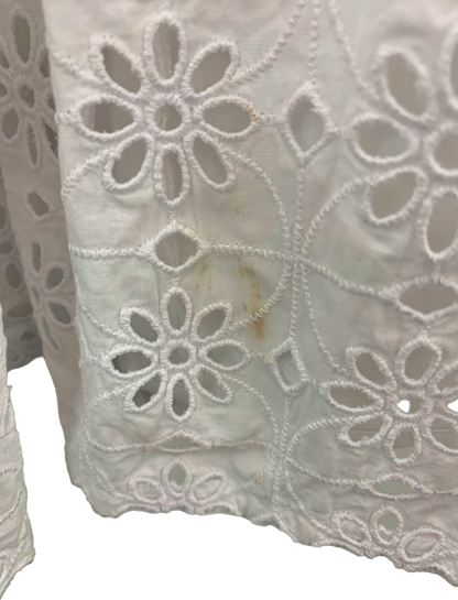 Tartine et Chocolat White Embroidered Dress UK 14