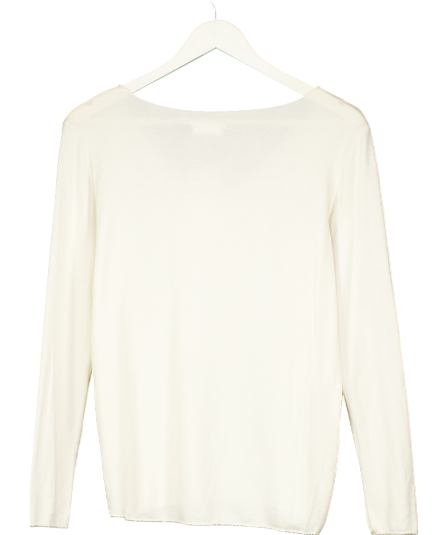No1 George Street Cream Susie Wool Blend Top One Size