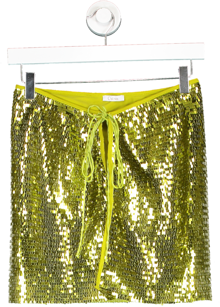 Oséree Green Sequin Mini Skirt UK S/M