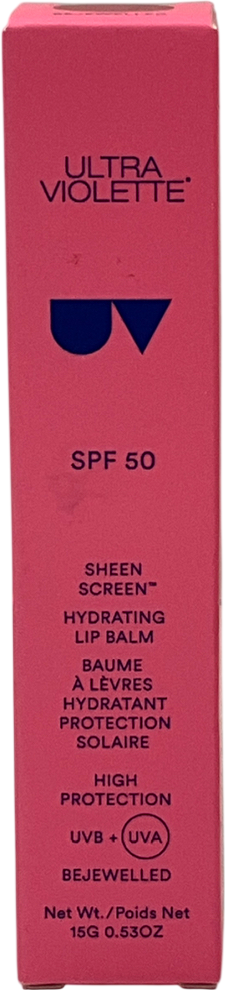 Ultra violette Violette Sheen Screen Spf 50 Hydrating Lip Balm Bejewelled 15g
