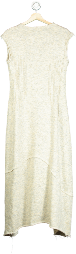 Zara Beige Sleeveless Midi Dress UK L