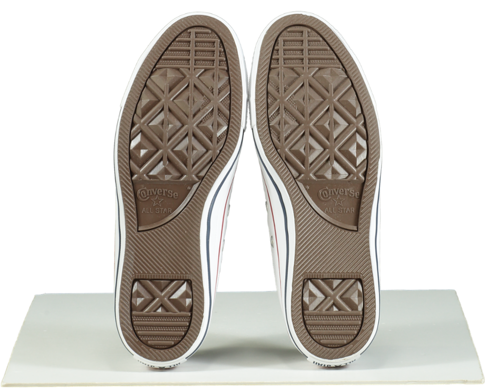 Converse White Chuck Taylor All Star Ox All Leather Trainers UK 5