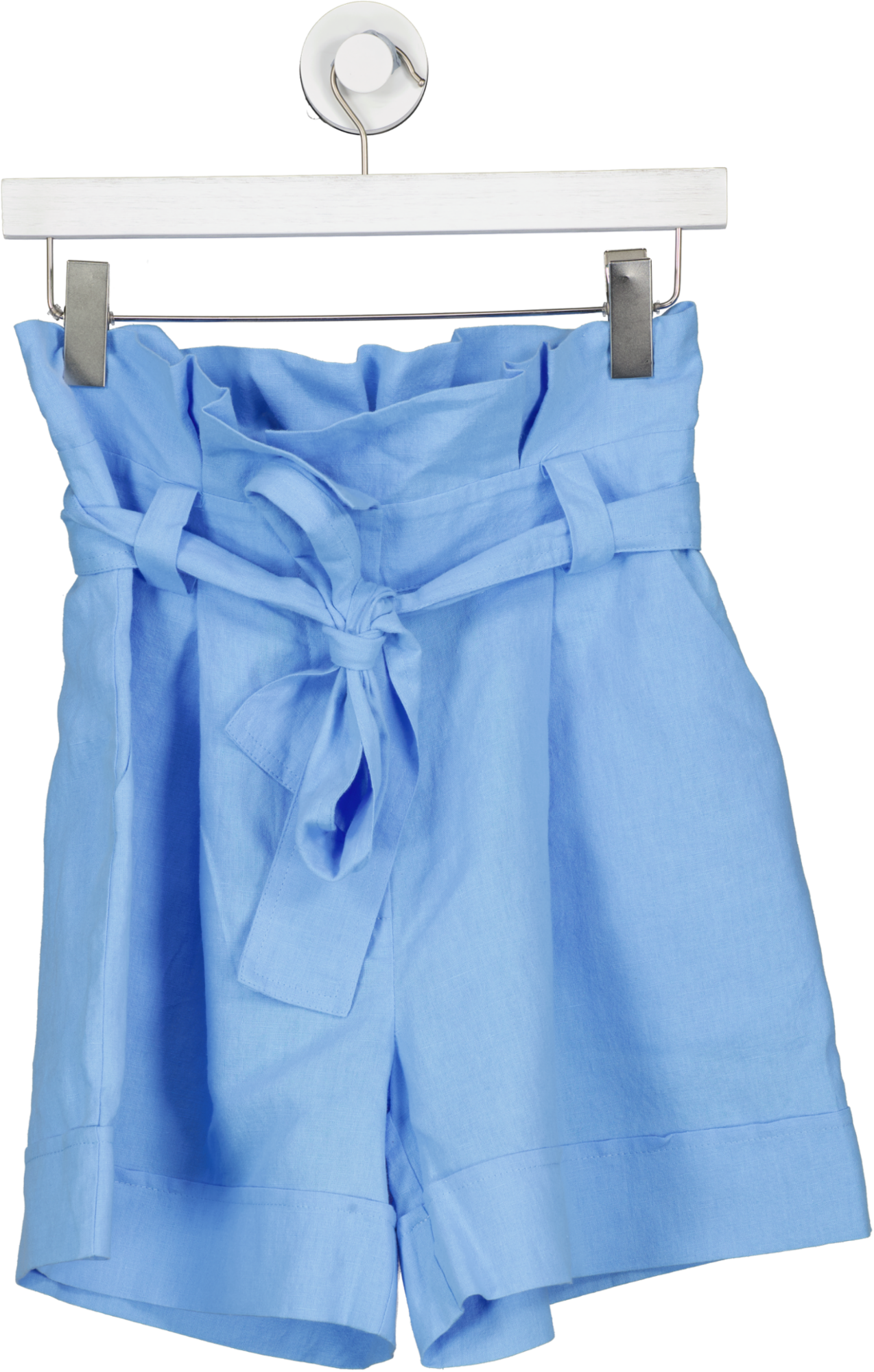 A Mere Co Blue Belted Paperbag Shorts UK S