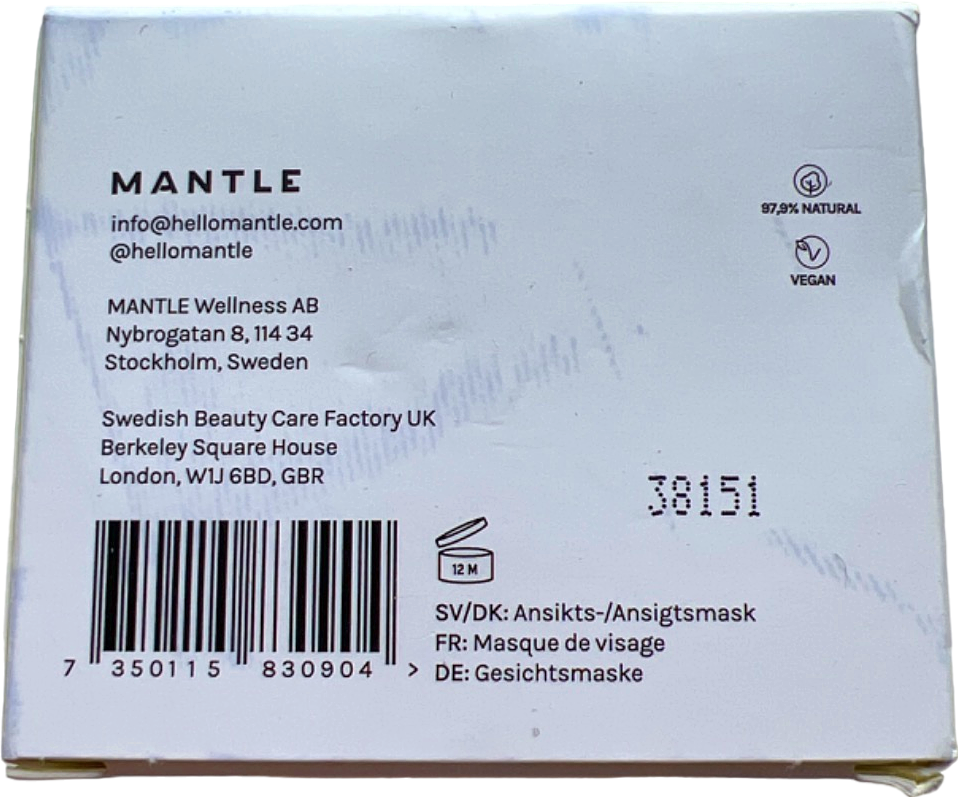 Mantle The Miracle Face Mask Resurfacing Glow-up Mask 75ml