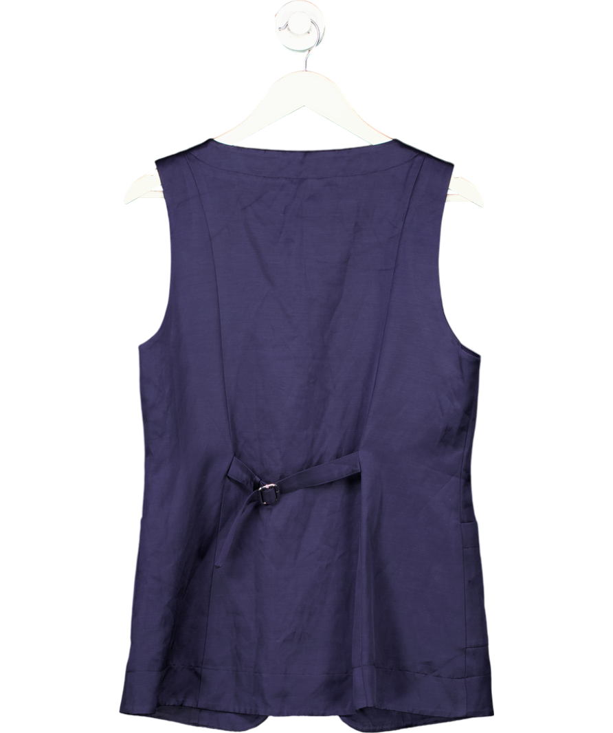 Posse Blue Satin Waistcoat Vest UK L