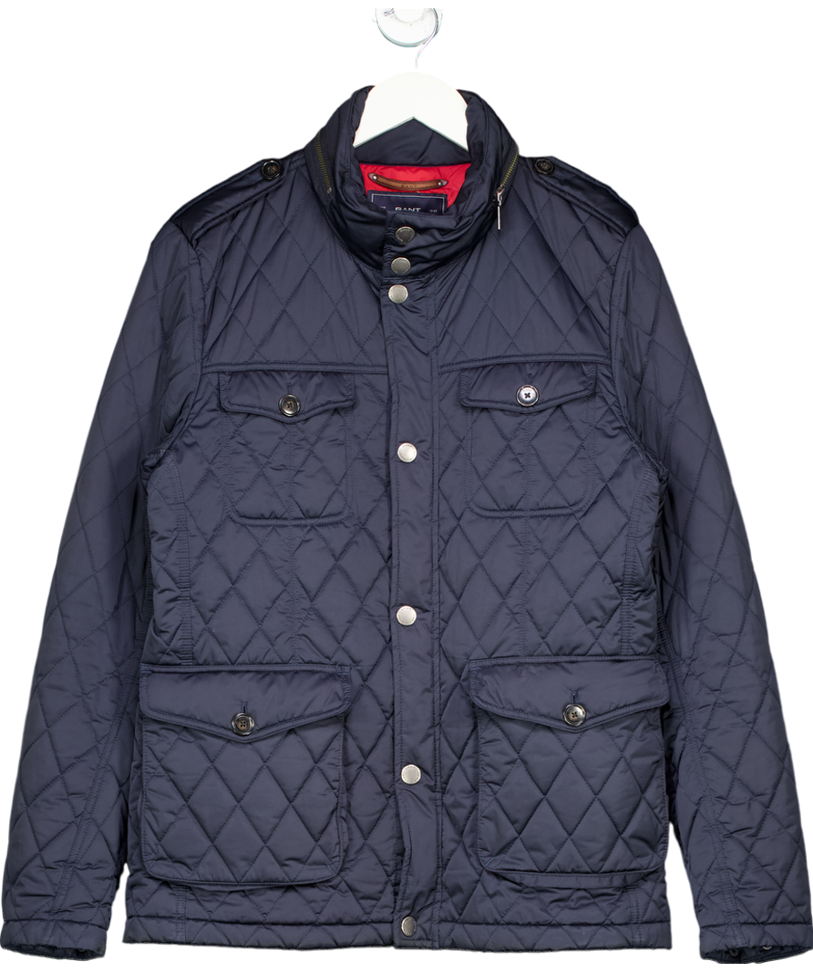 GANT Navy Blue Quilted Jacket UK M