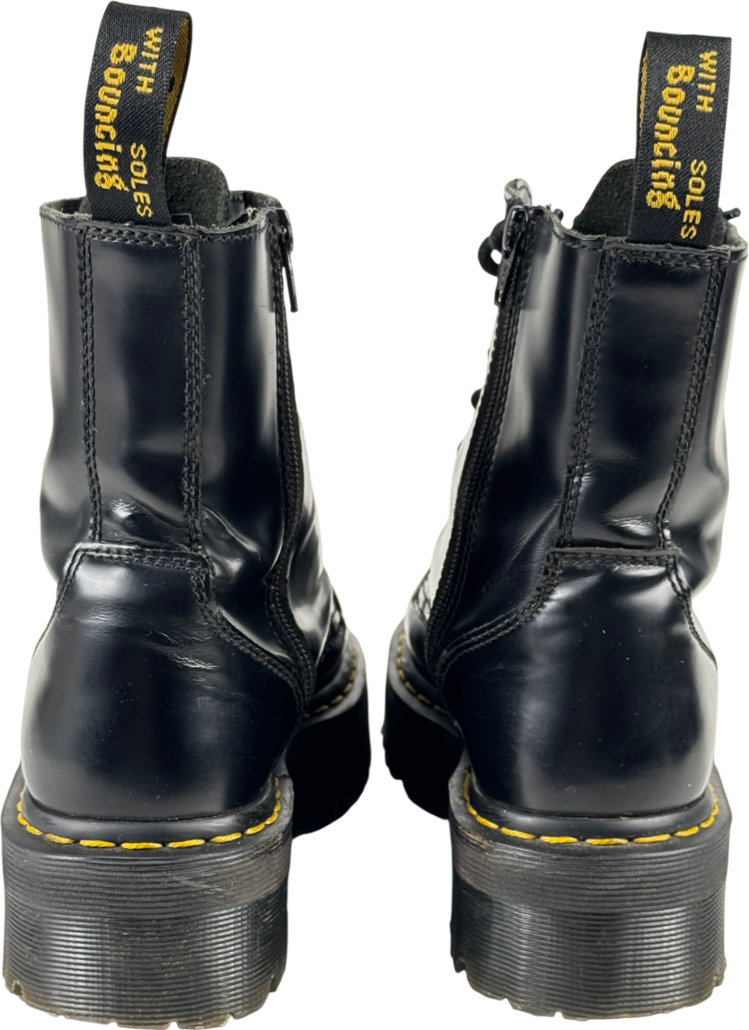 DR MARTENS Black Leather Jadon Platform Boots UK 6 EU 39 👠