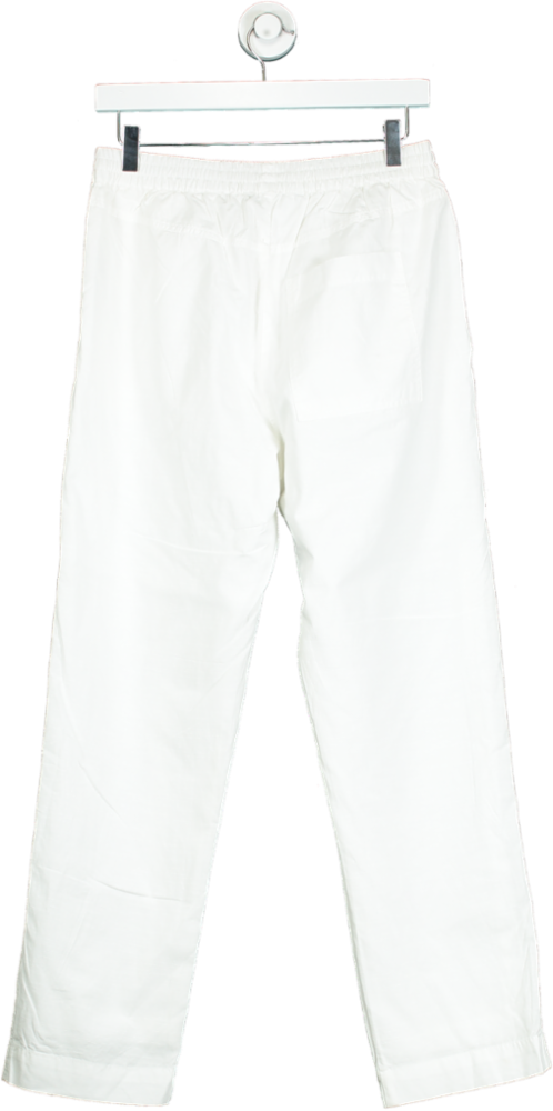 French Connection Linen White Trousers UK S