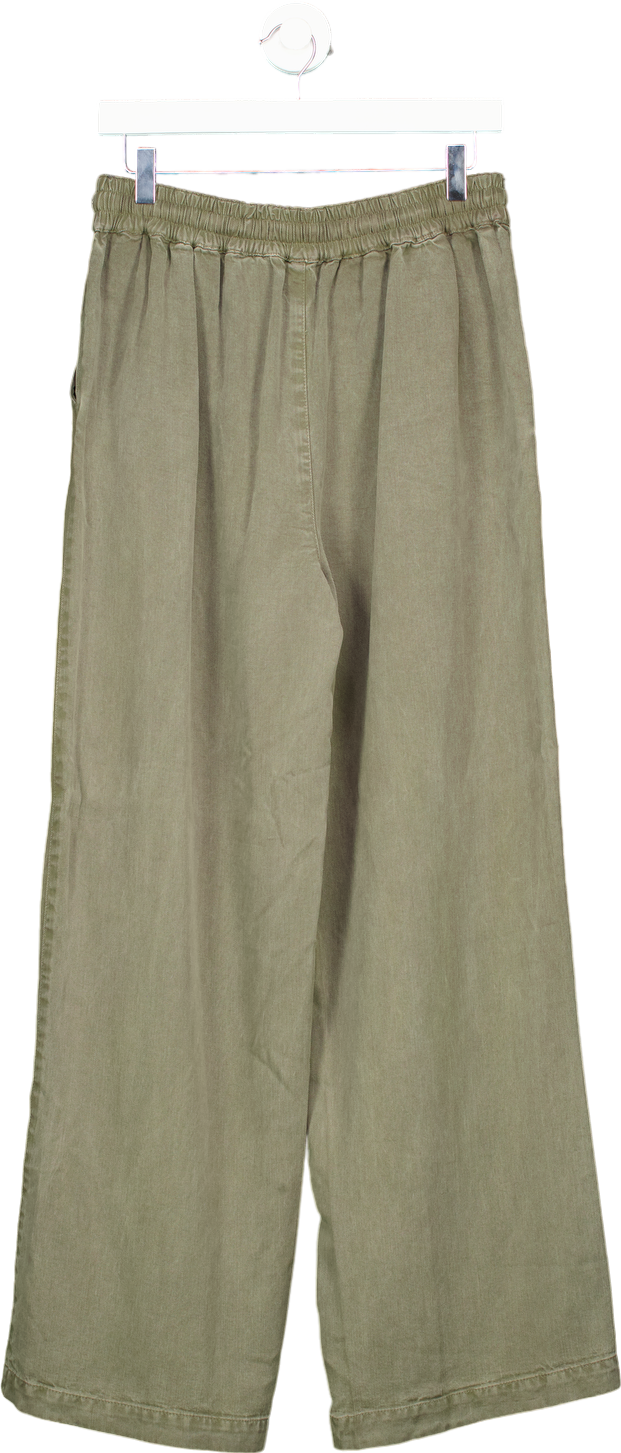 River Island Olive Green Relaxed Fit Trousers UK 10