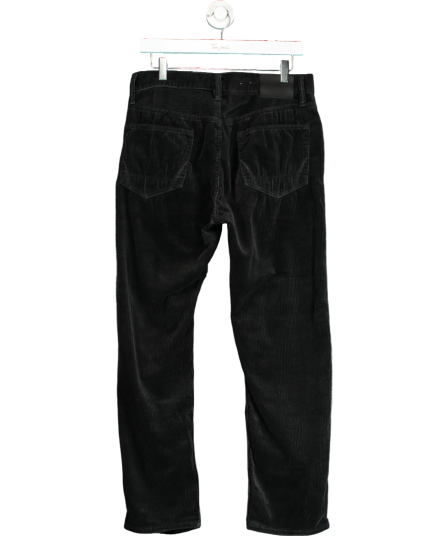 AllSaints Black Dean Corduroy Cropped Slim Jeans W30