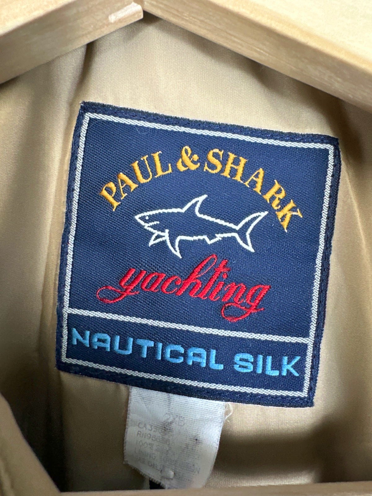 Paul & Shark Beige Nautical Silk Yachting Jacket UK XXL