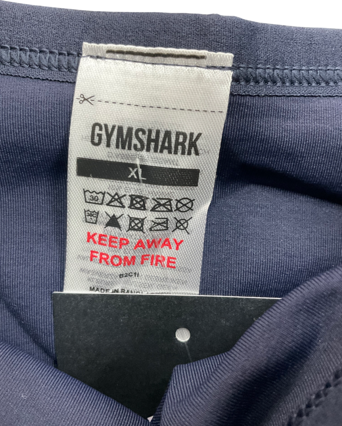 gymshark Blue Contrast Seamless Sports Bra UK XL
