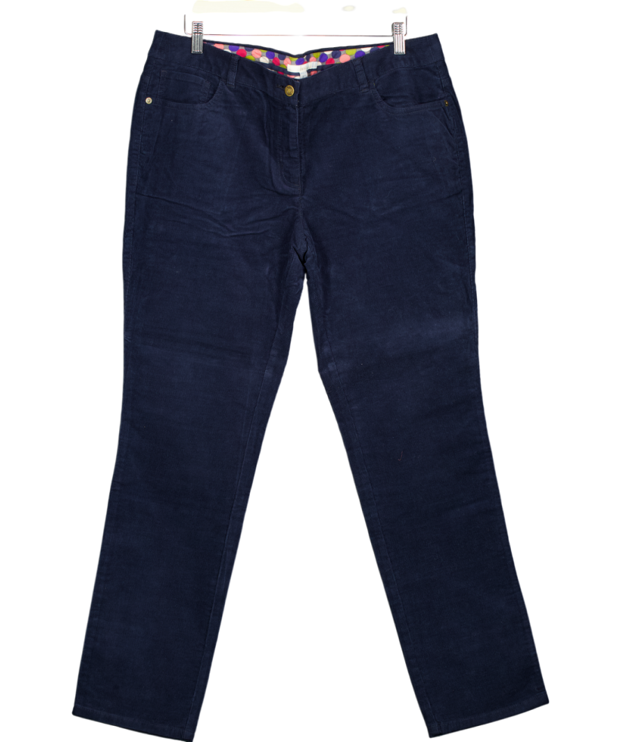 Boden Blue High Rise Straight Cord UK 18
