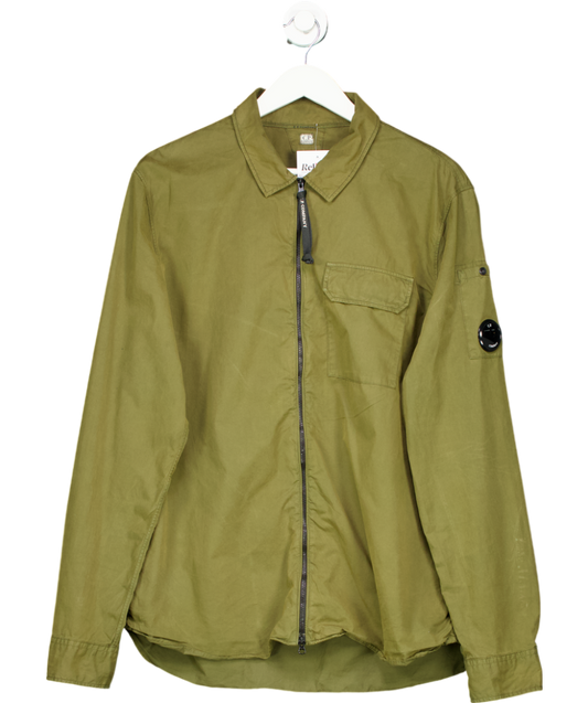 CP.Company Green Organic Gabardine Zipped Overshirt UK XXL