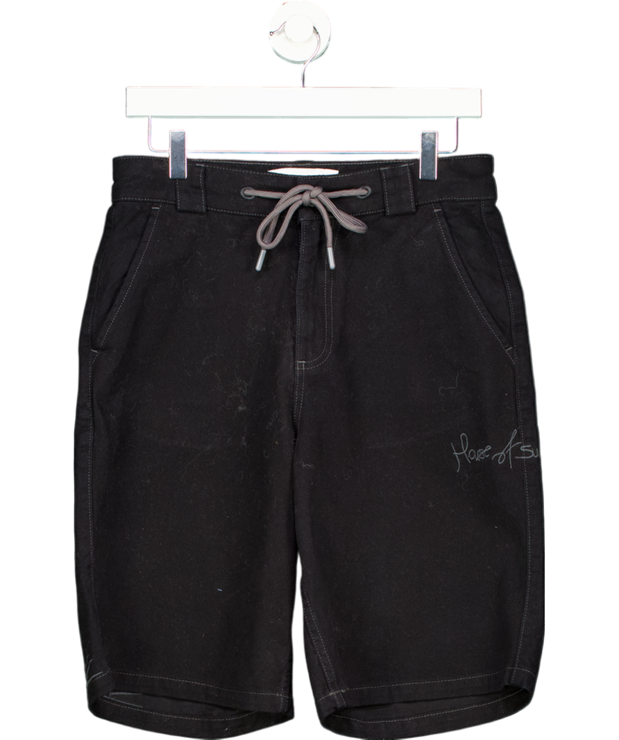 HOUSE OF SUNNY Black Sundown Denim Bermuda Shorts UK S