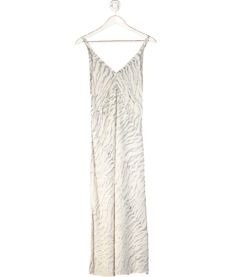 Ksubi Cream Silk Patterned Dress UK S