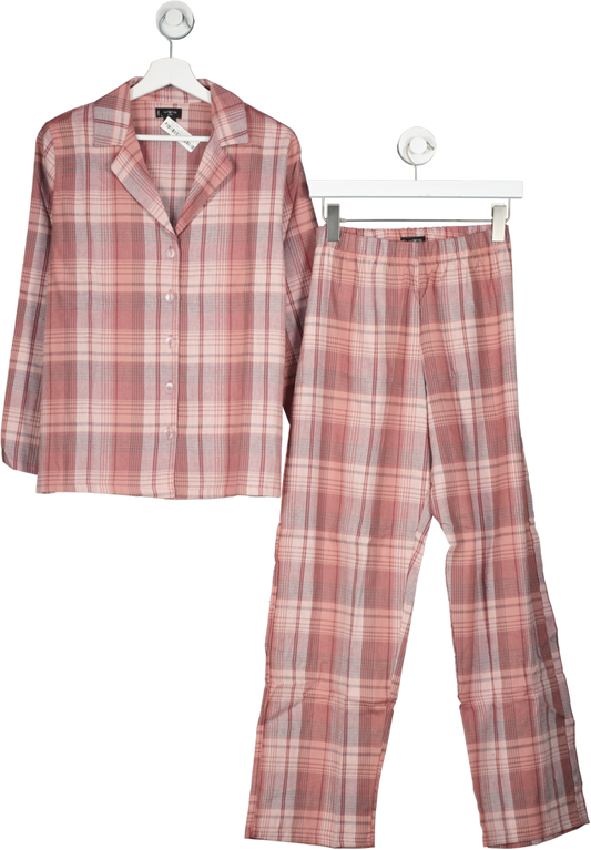 Amazon Fashion Iris & Lily Pink Classic Check Pyjama Set BNWT UK M