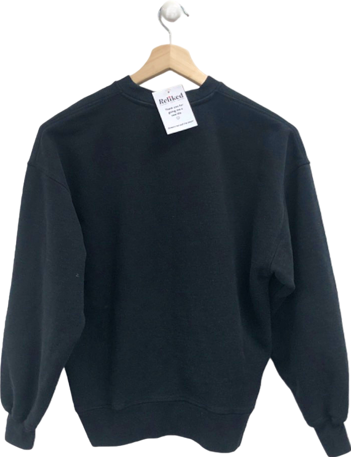 Raey Black Crew neck Sweatshirt UK 8