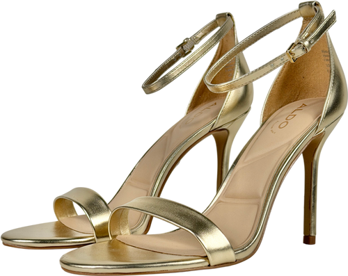Aldo Metallic Gold Heeled Sandal UK 6 EU 39