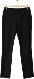 The White Company Black Tapered Slim Fit Ankle Trousers UK 10
