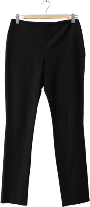 The White Company Black Tapered Slim Fit Ankle Trousers UK 10