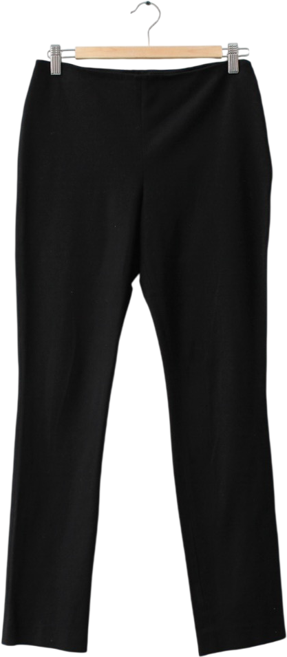 The White Company Black Tapered Slim Fit Ankle Trousers UK 10