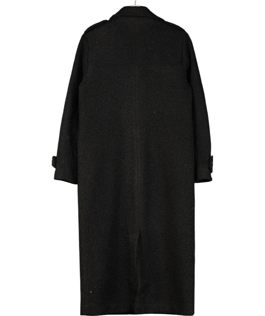 PRETTY LAVISH Black Textured Coat UK M