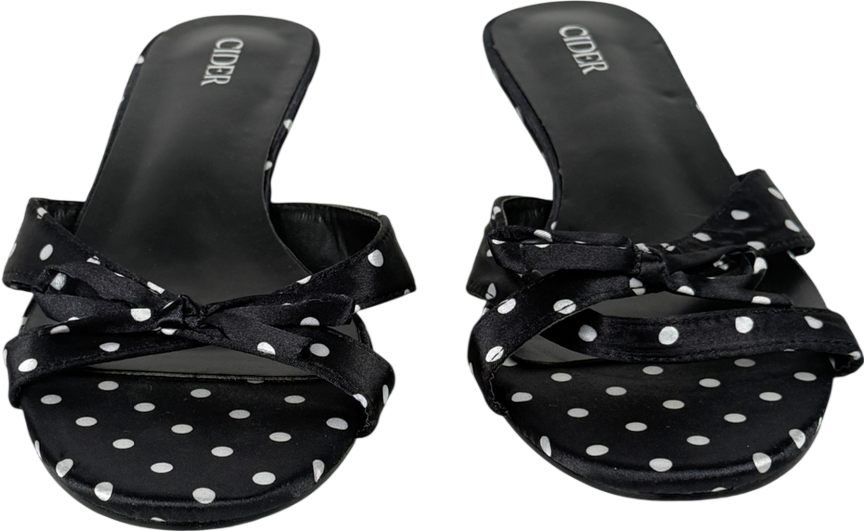 Cider Black Polka Dot Kitten Heel UK 7 EU 40