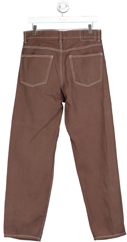 Bershka Brown 90's Wide Denim Jeans UK 10